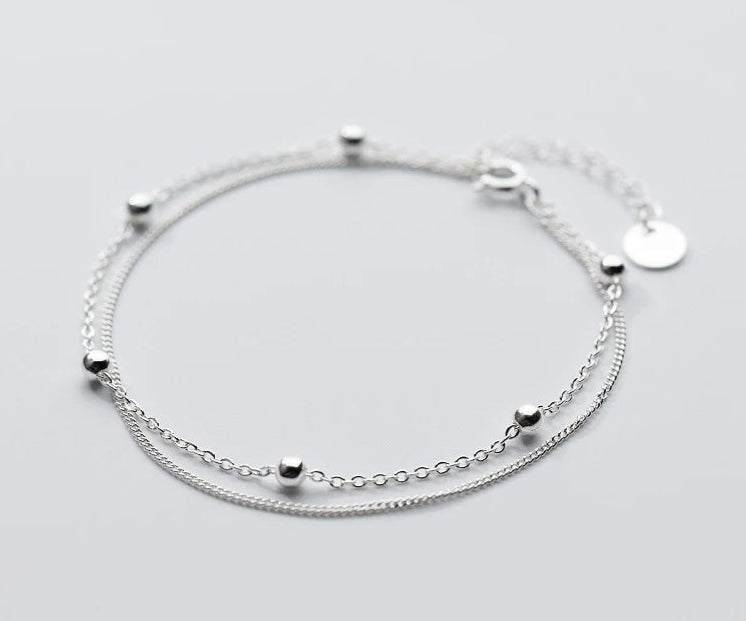 Bracelet Argent Double Rang