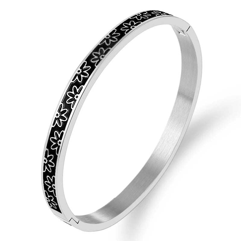 Bracelet Fleurs Noires