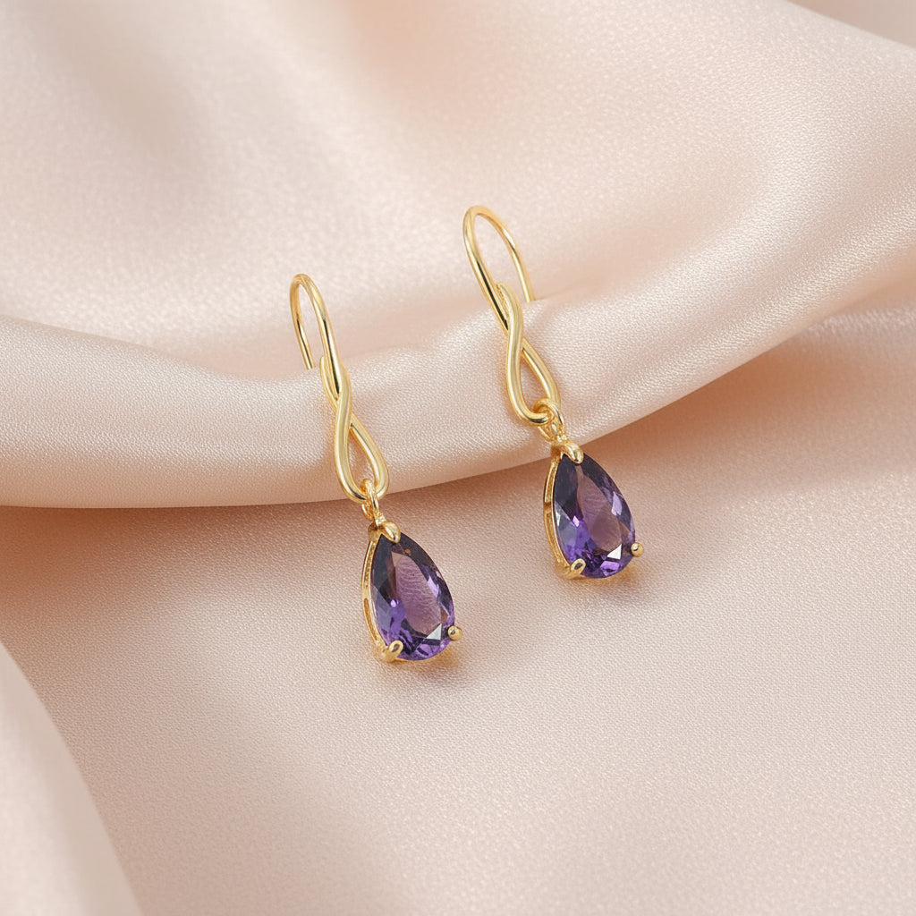 Boucles d'Oreilles Améthyste