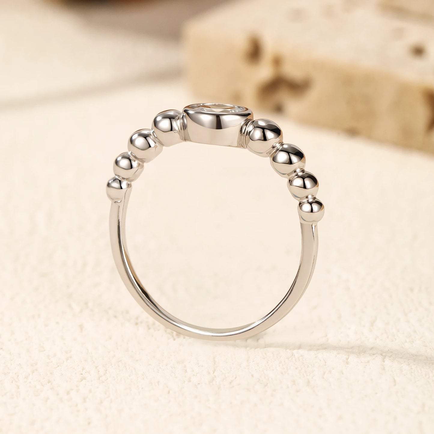 Bague de Fiançailles Perlée