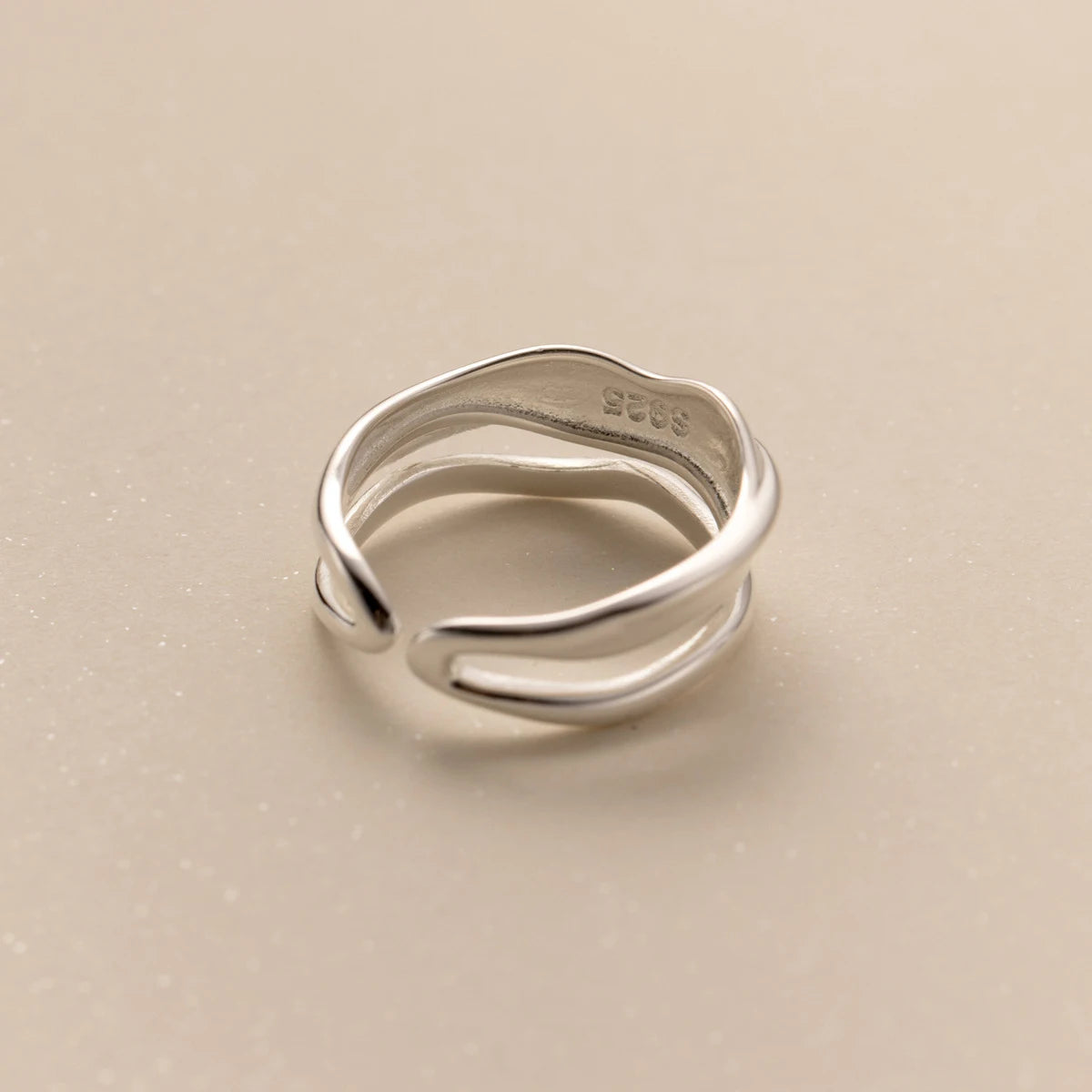 Bague Argent Vagues d'Égée