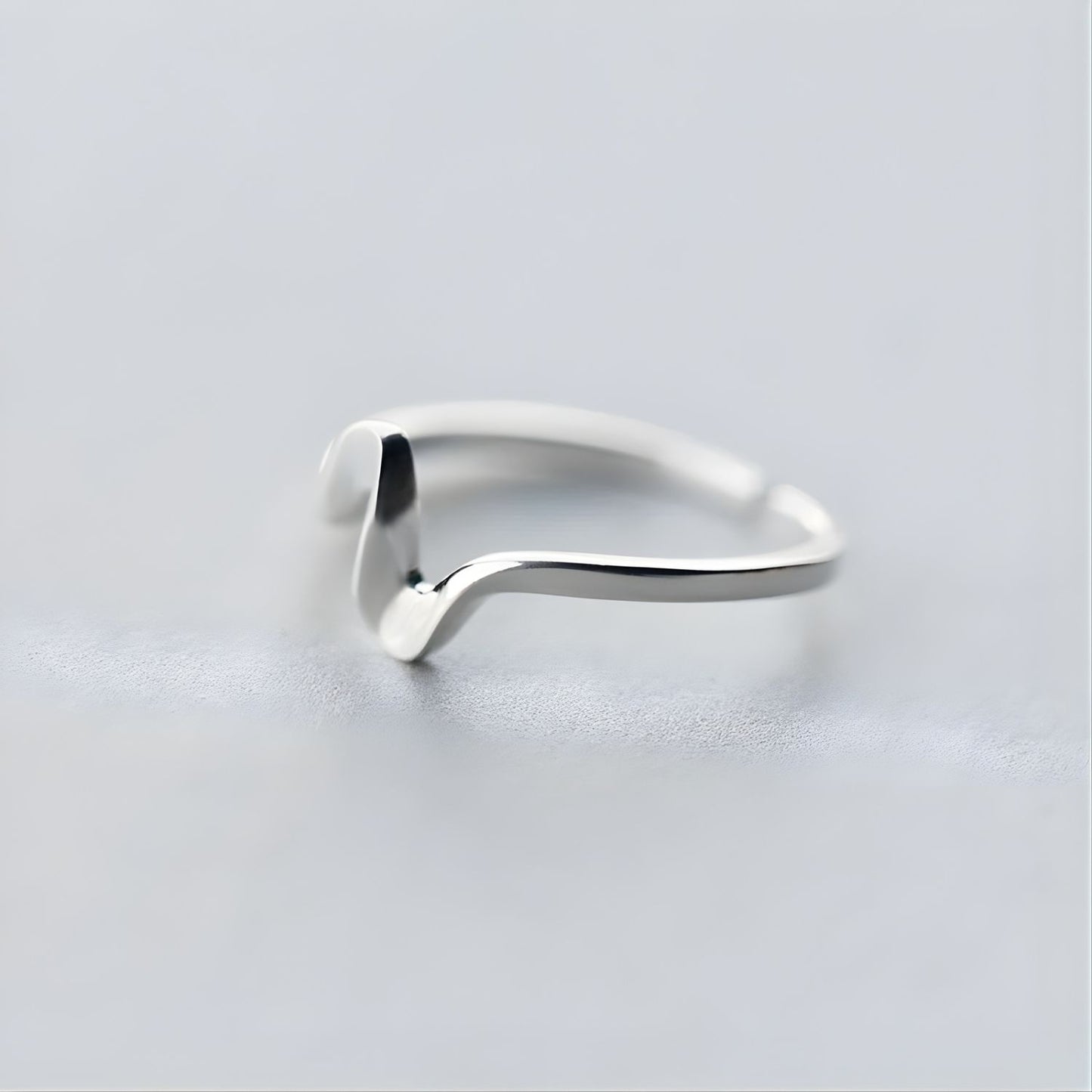 Bague Argent Ondulée