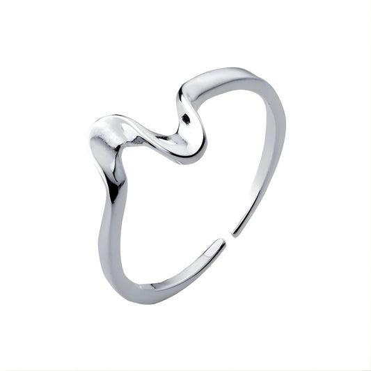 Bague Argent Ondulée