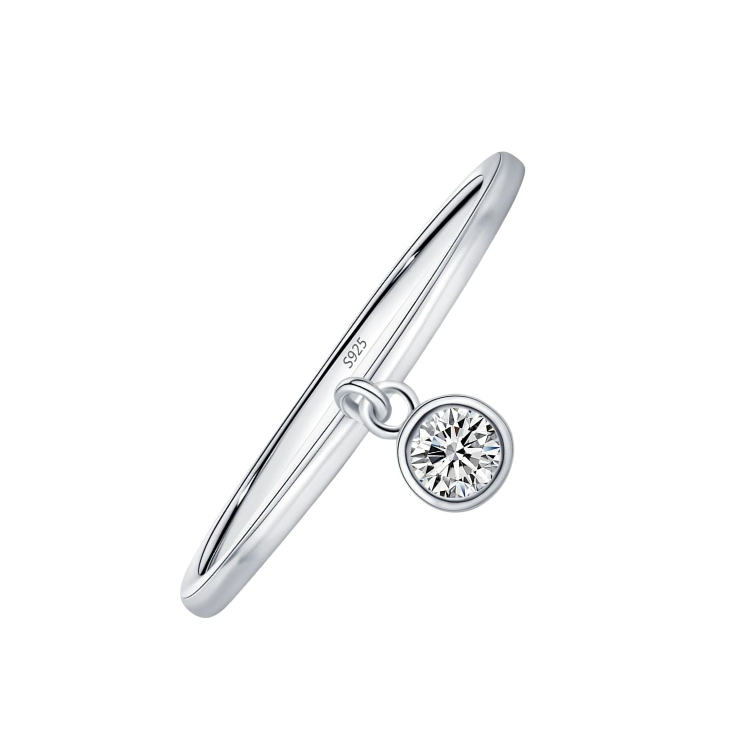 Bague Argent Pendentif