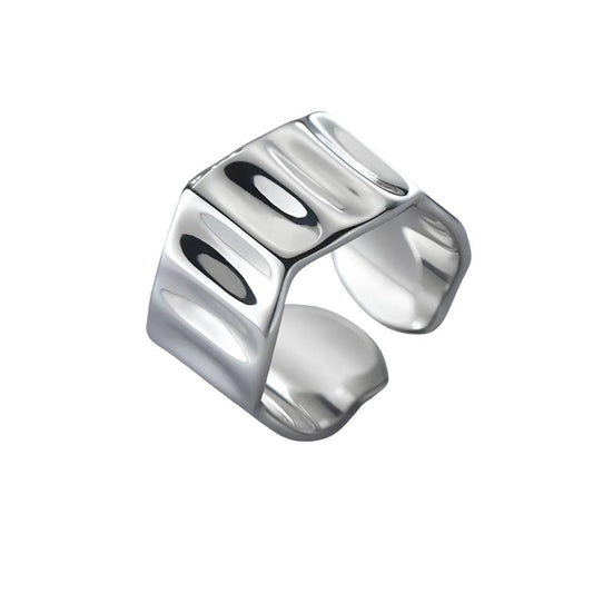 Bague Argent Vagues Modernes