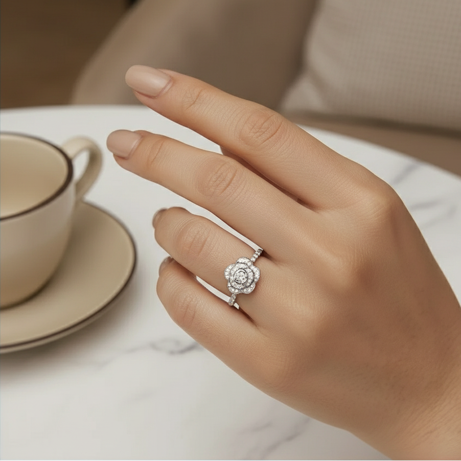 Bague de Fiançailles Camélia