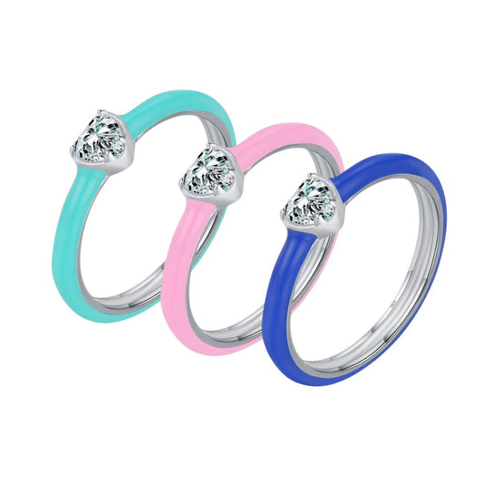 Bague Solitaire Coeur