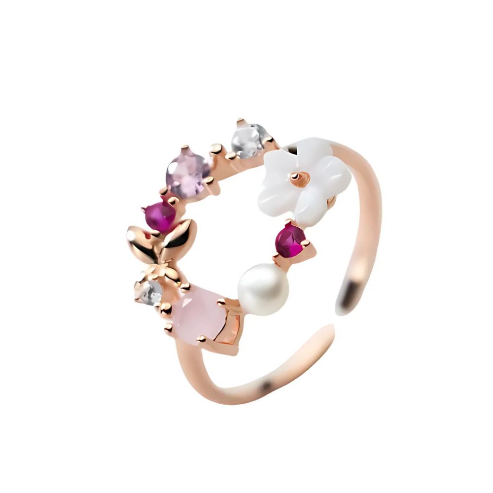 Bague couronne fleurs