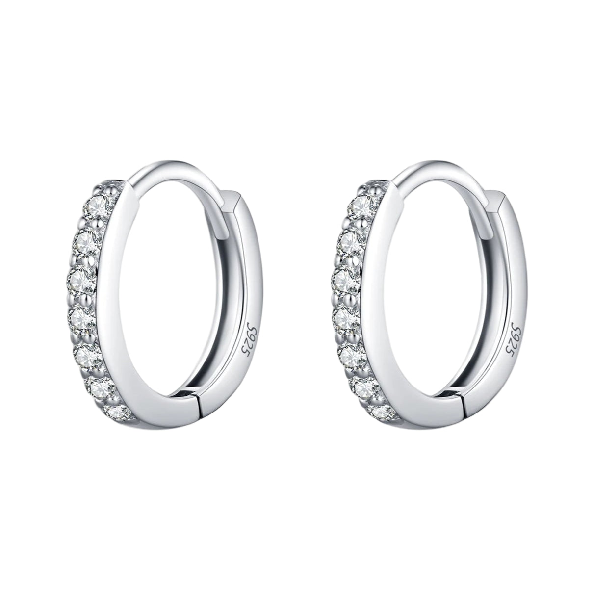 Boucles d'oreilles Moissanite Créoles