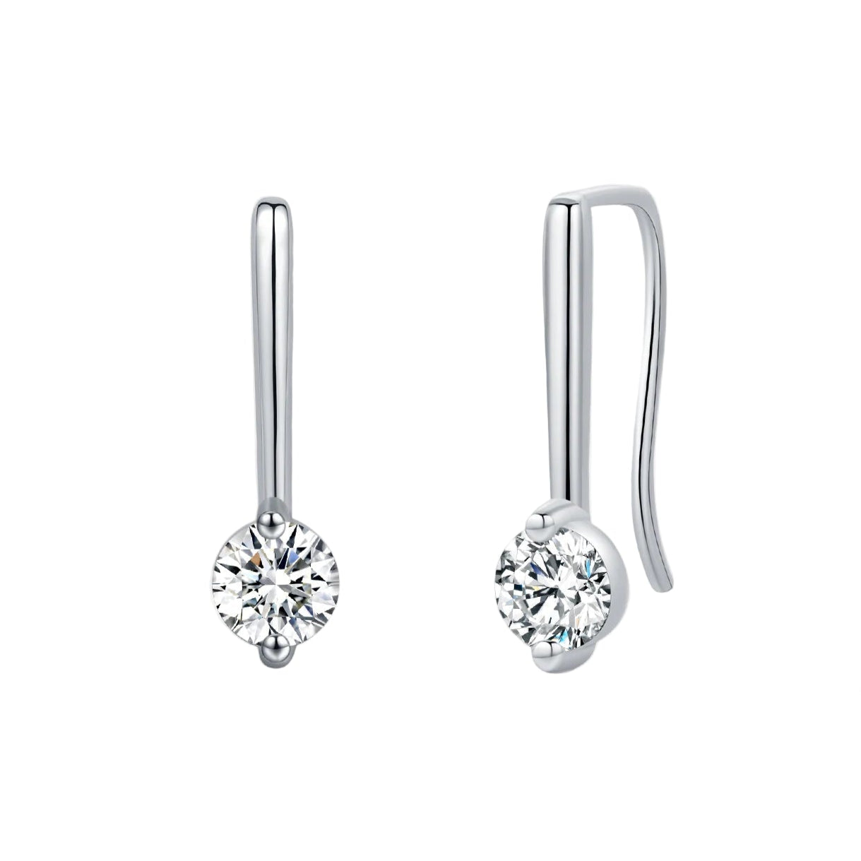 Boucles d'oreilles Pendantes Moissanite