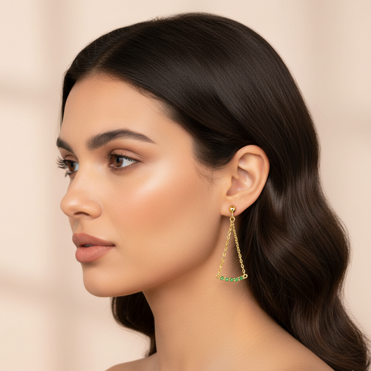 Boucles d’oreilles Vintage Vert modele