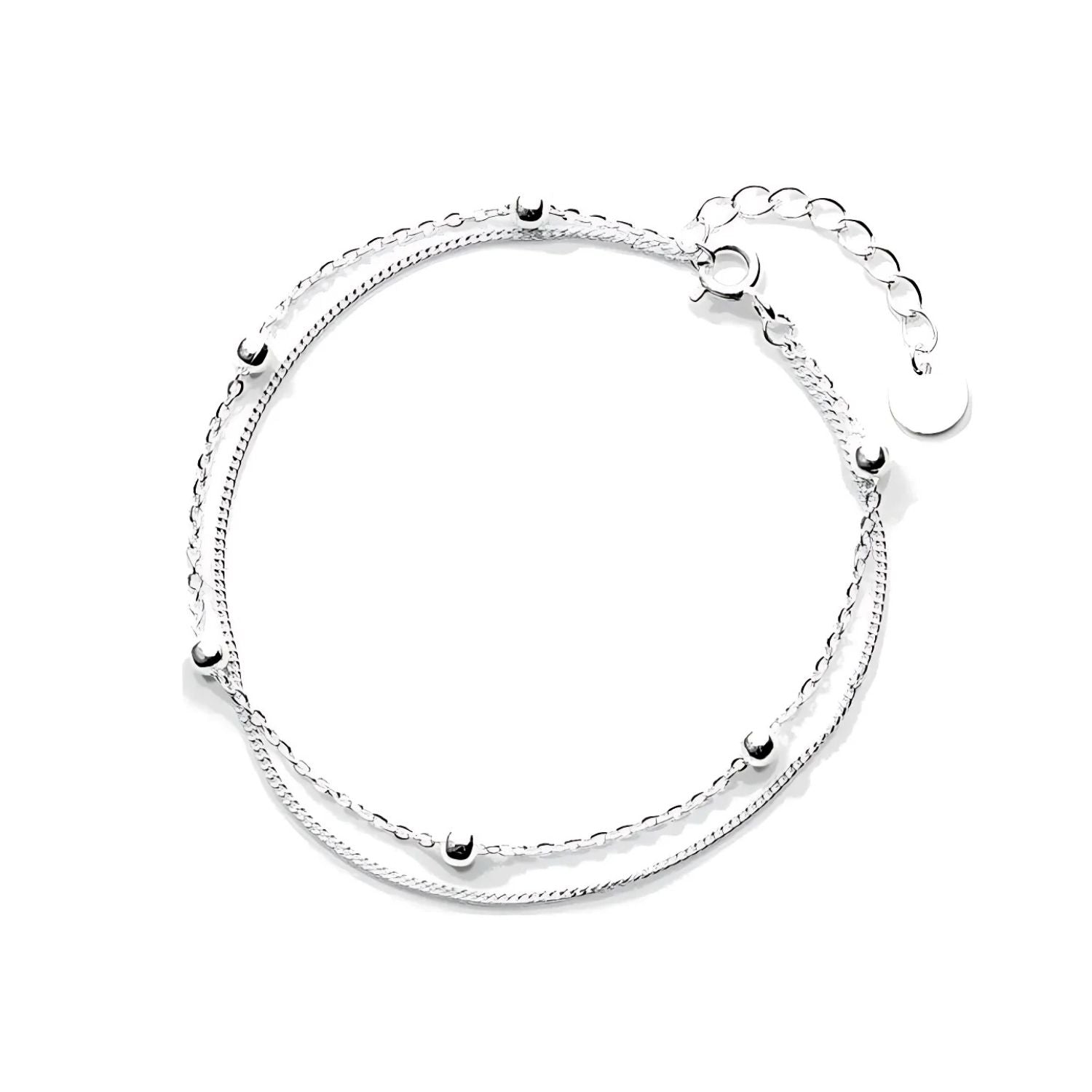  Bracelet Argent Double Rang