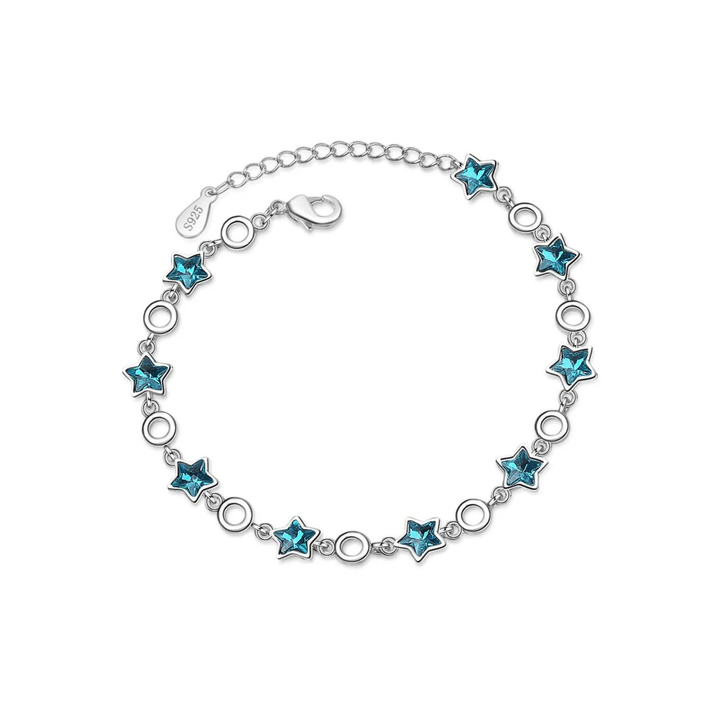 Bracelet Argent Étoiles