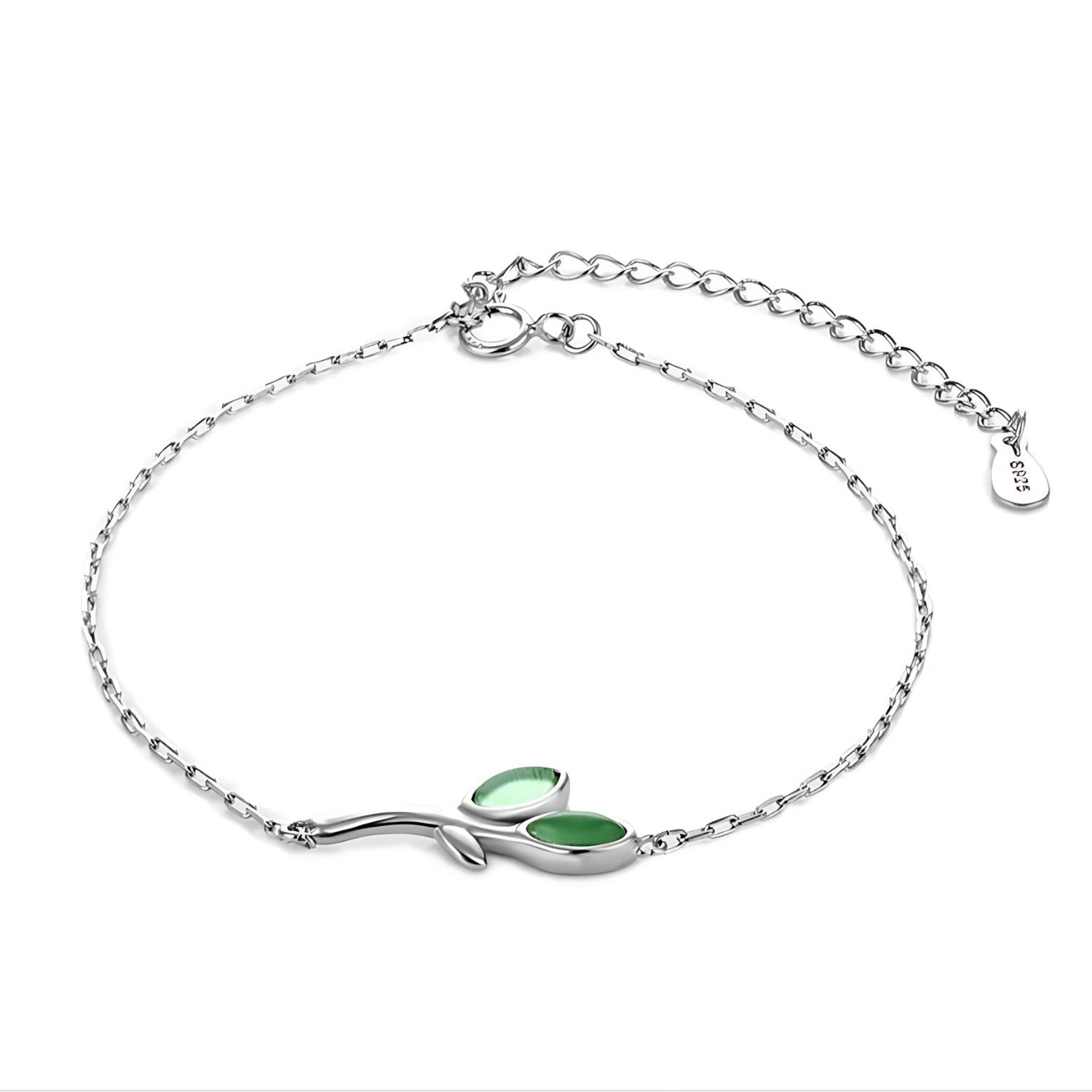 Bracelet Argent Feuille
