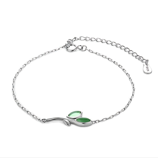Bracelet Argent Feuille