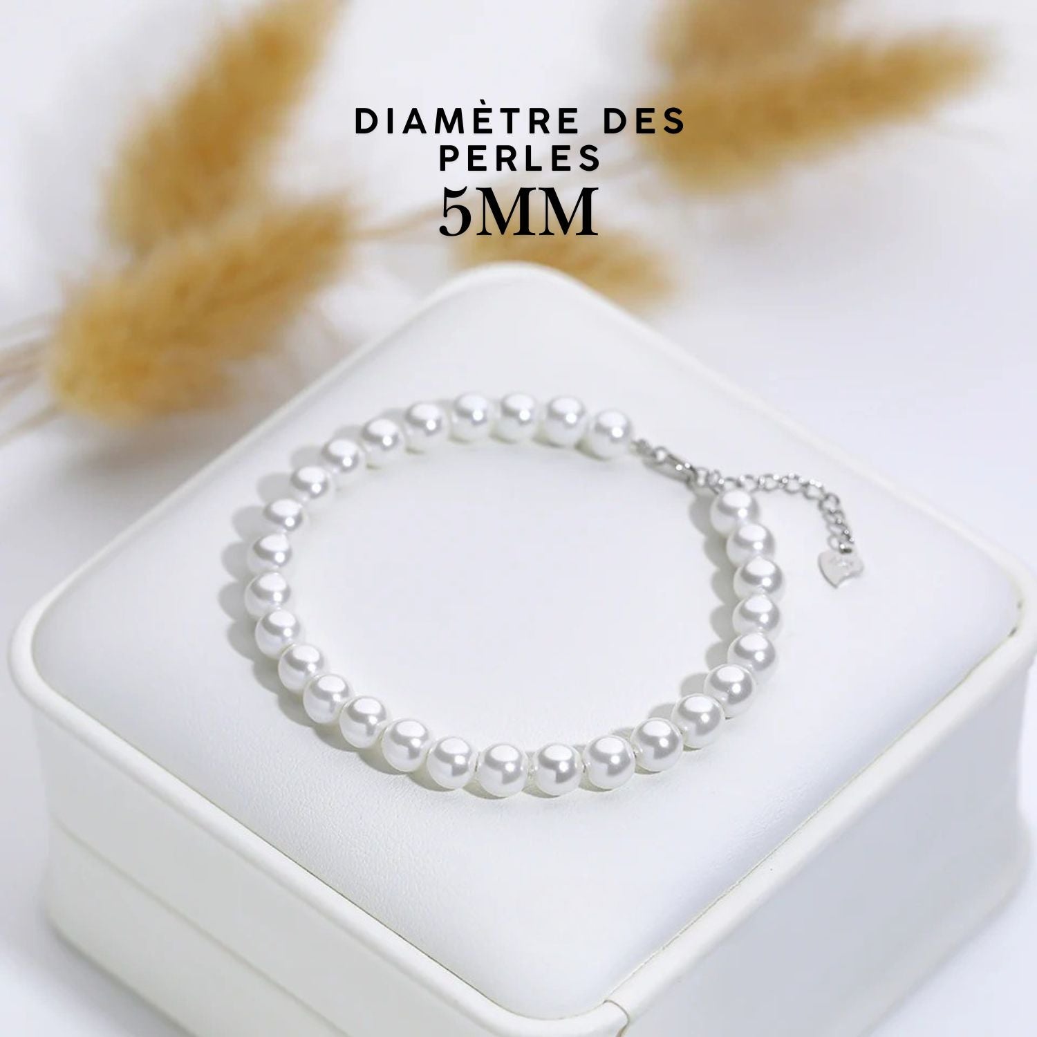 Bracelet Argent Perles 5mm