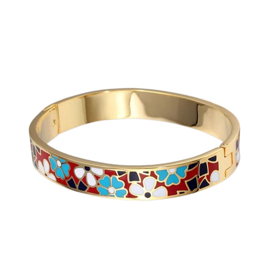 Bracelet Email Fleurs