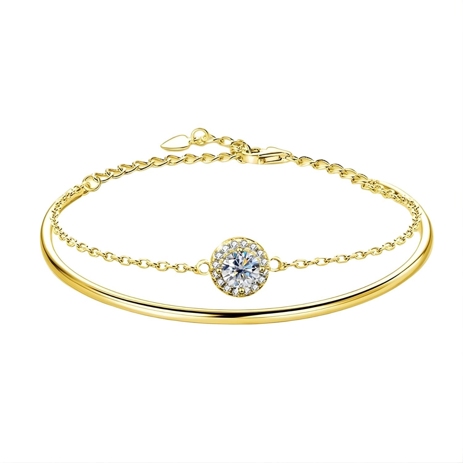 Bracelet Jonc et Chaîne Opéra
