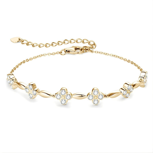 Bracelet Moissanite Fleurs de Minuit