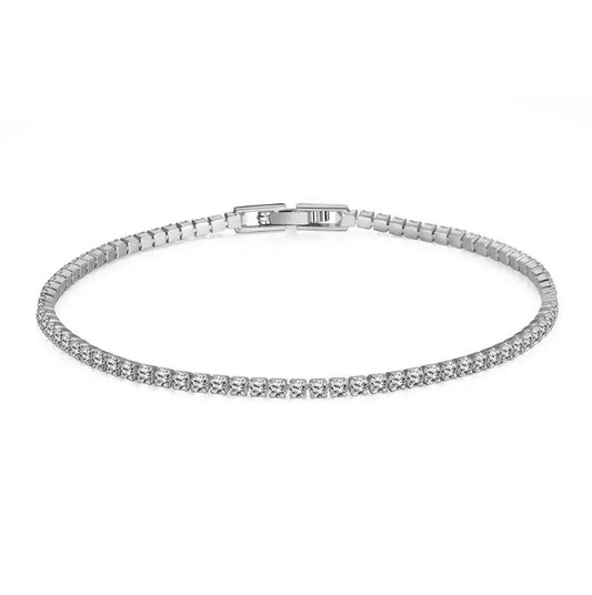 Bracelet Tennis Fin Argent