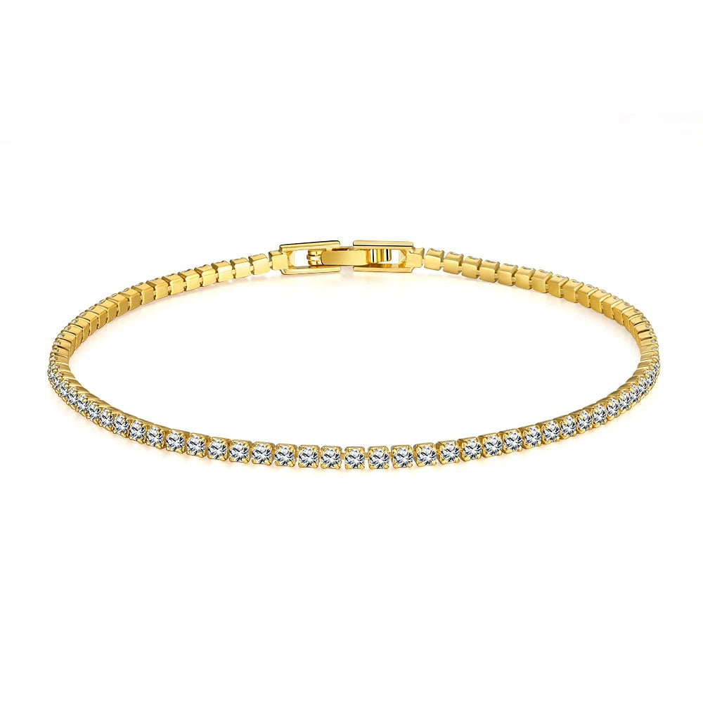 Bracelet Tennis Fin Or