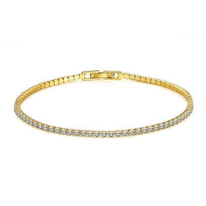 Bracelet Tennis Fin Or