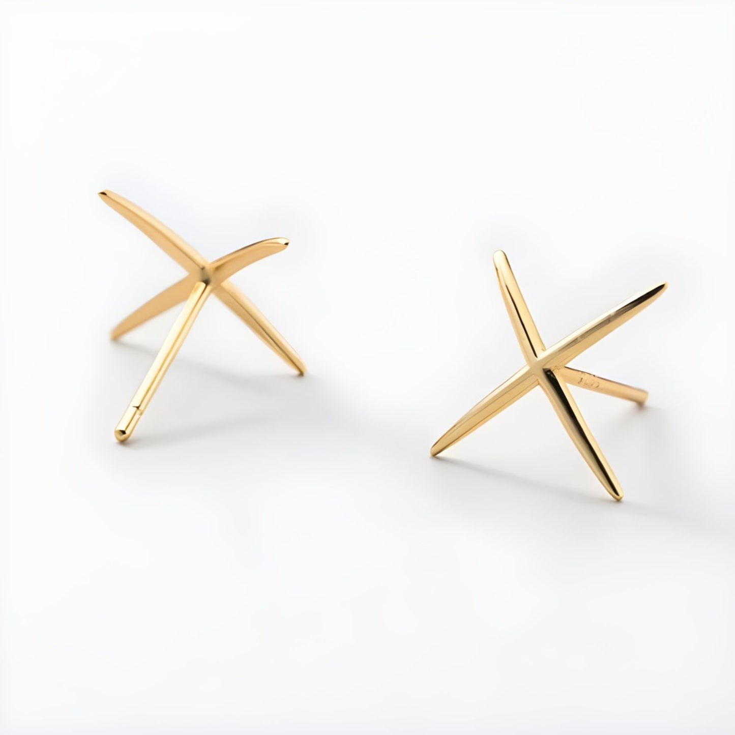 Clous d'oreilles Croix Or