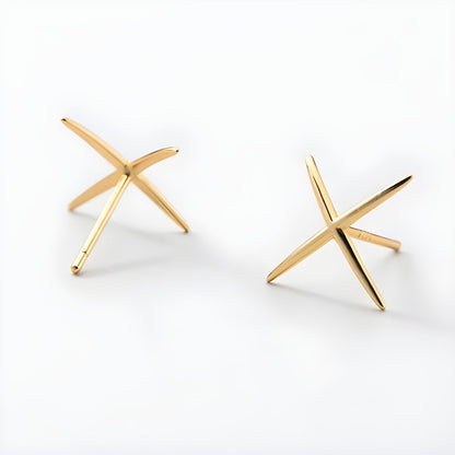 Clous d'oreilles Croix Or