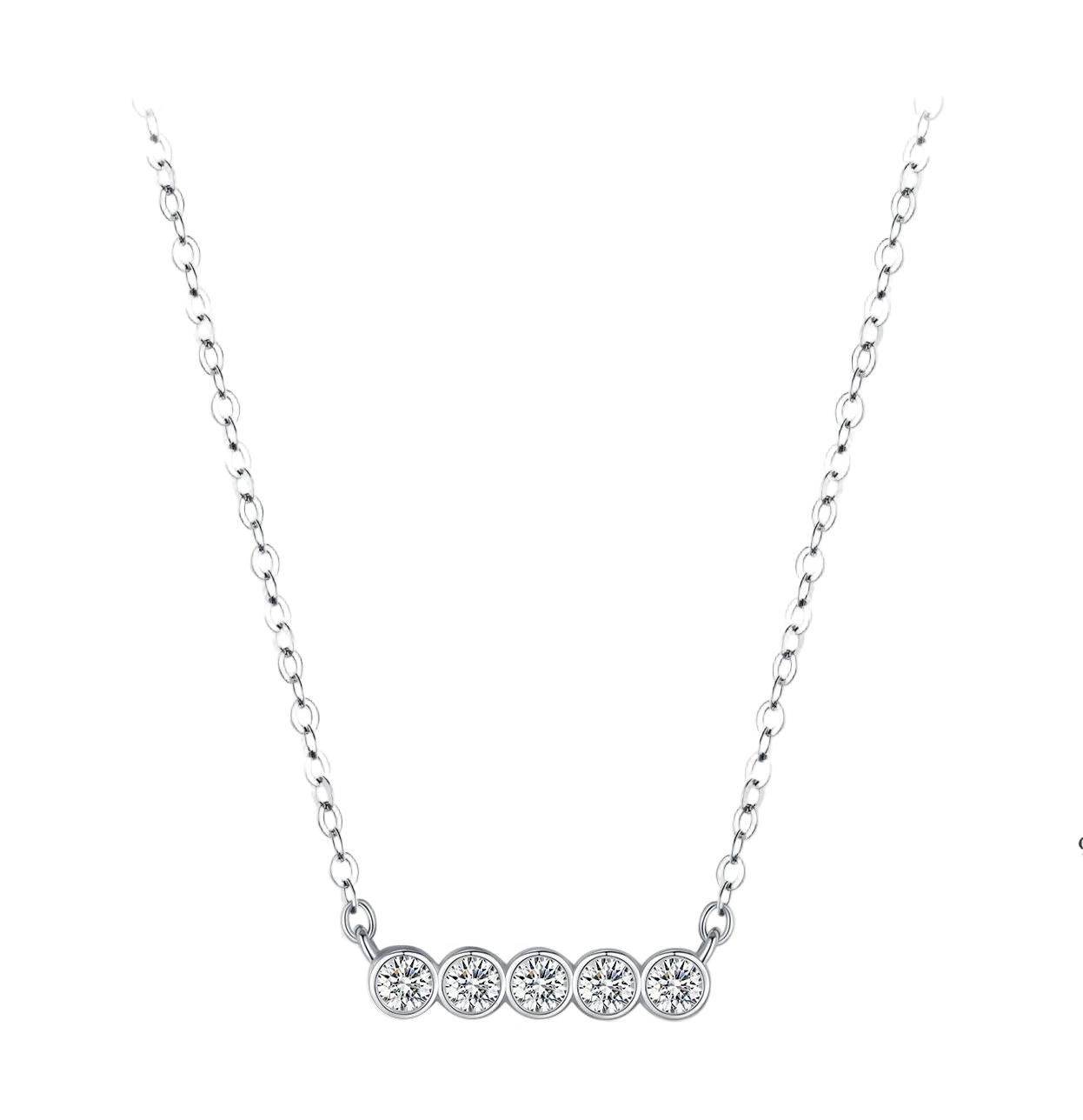 Collier Moissanite Élégance Linéaire