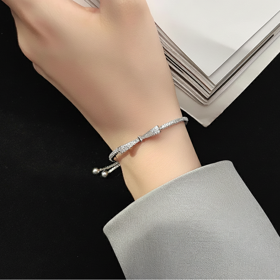 Bracelet Argent Nœud Papillon