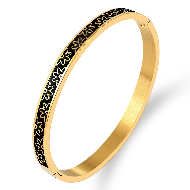 Bracelet Fleurs Noires