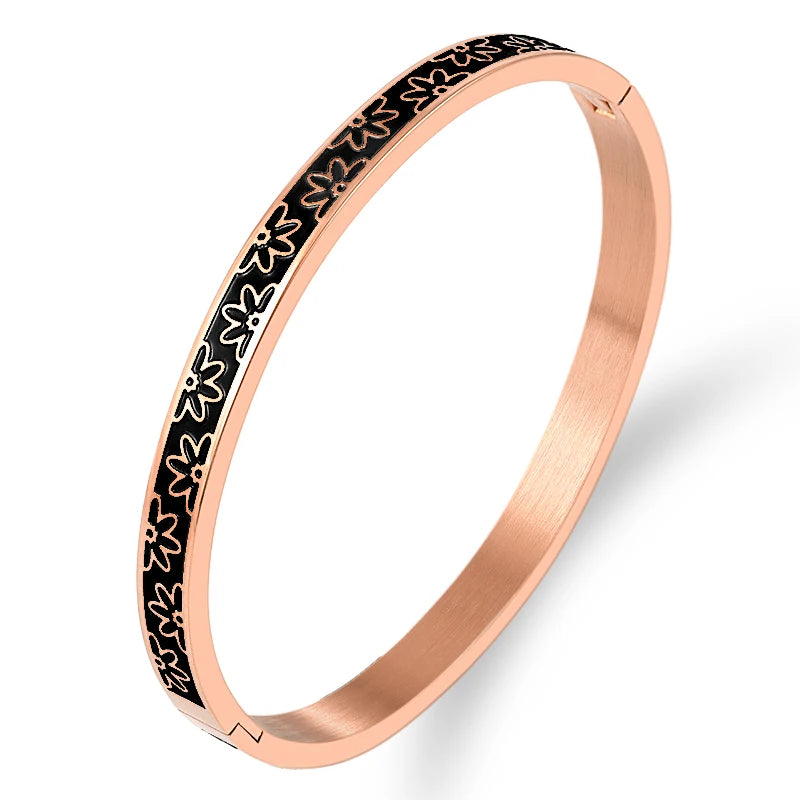 Bracelet Fleurs Noires