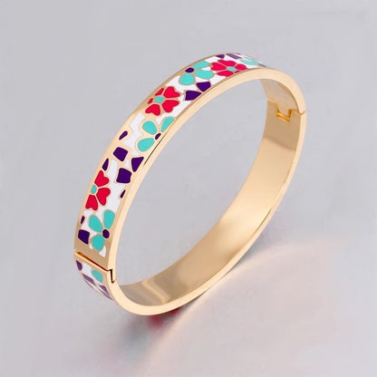 Bracelet Émail Fleurs