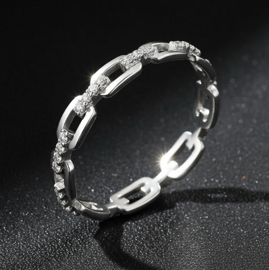 Bague Argent Chaîne