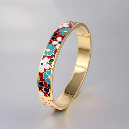 Bracelet Émail Fleurs