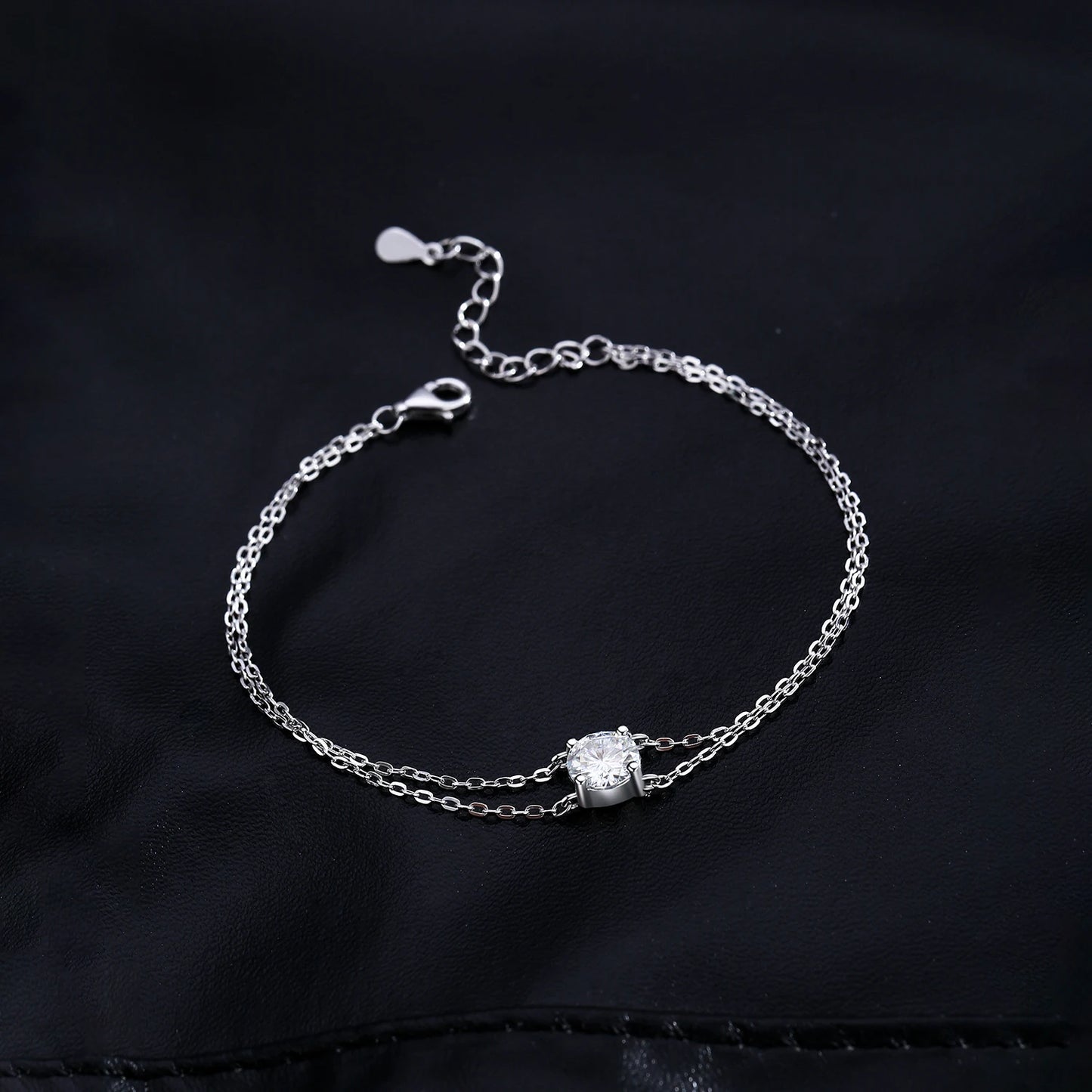 Bracelet Moissanite Éclipse Nocturne