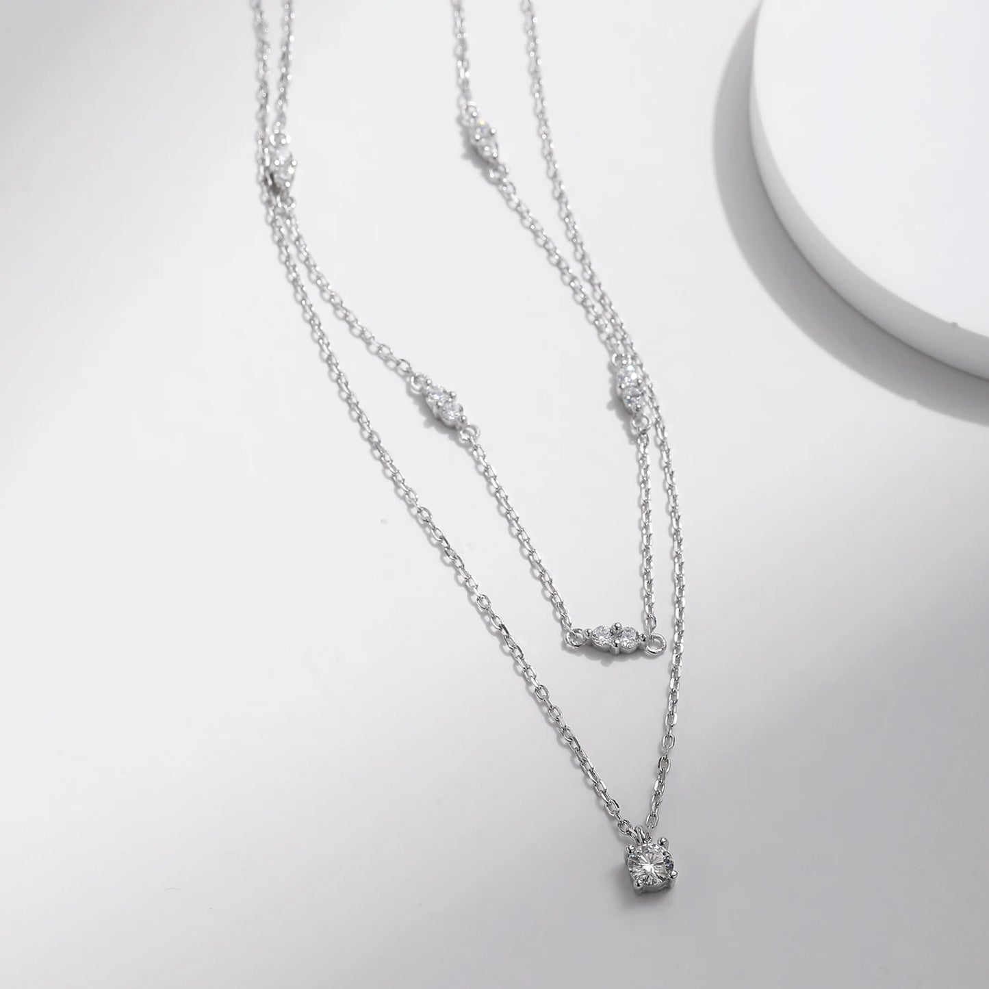 Collier Argent Double Chaîne