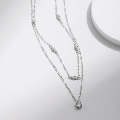 Collier Argent Double Chaîne
