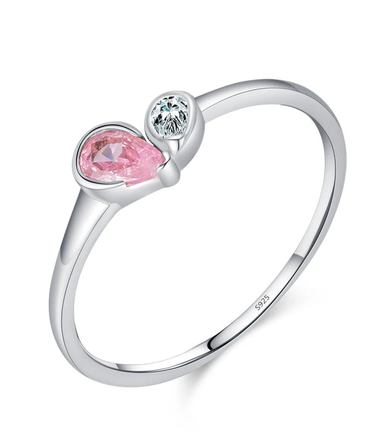 Bague Cœur Bicolore