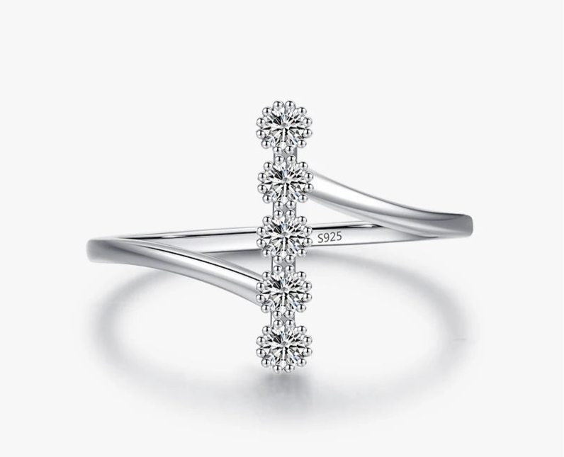 Bague Argent Cascade d'étoiles