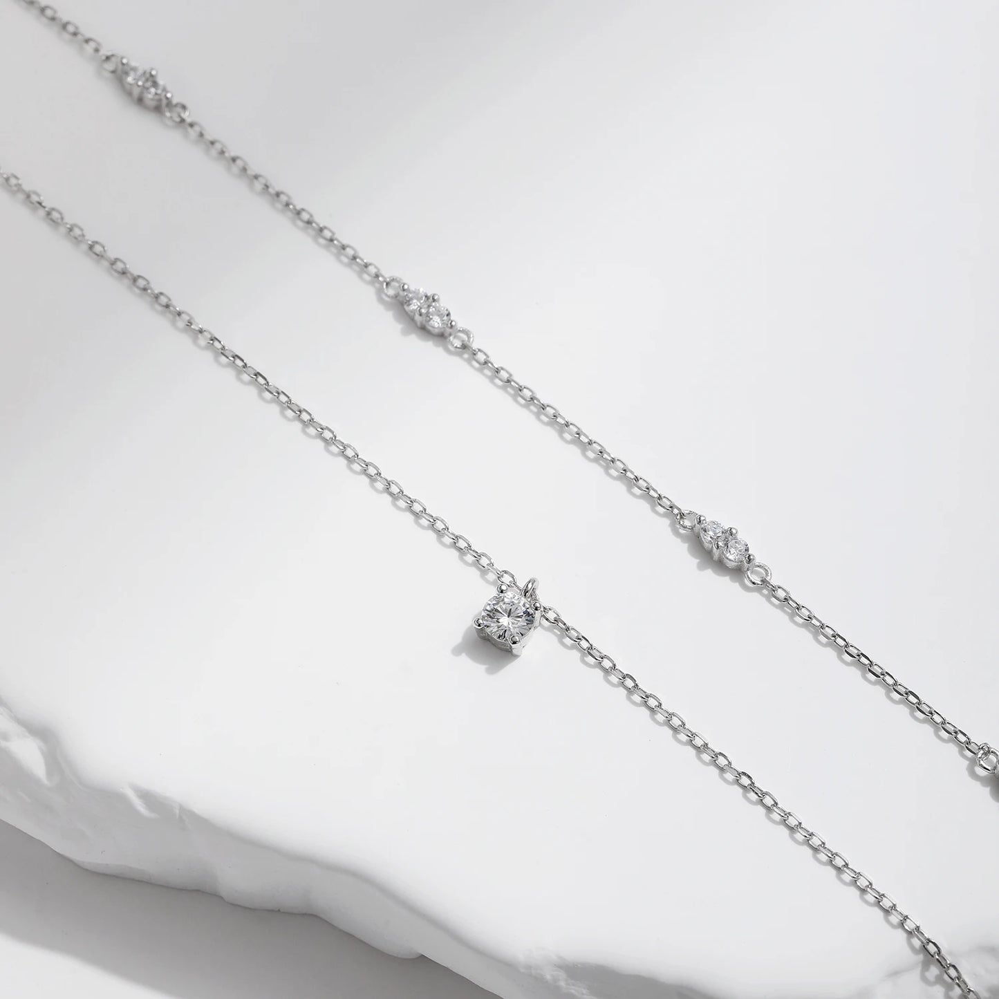 Collier Argent Double Chaîne