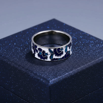Bague Fleurs Bleues