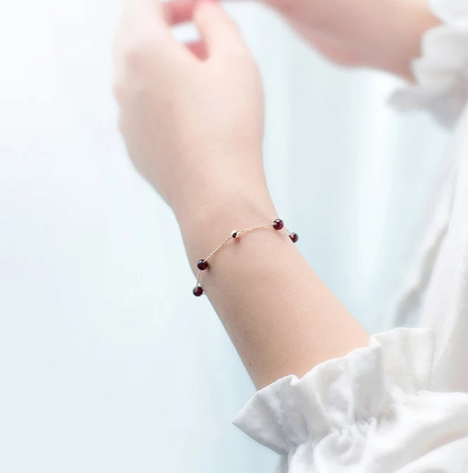 Bracelet Perles de Grenat