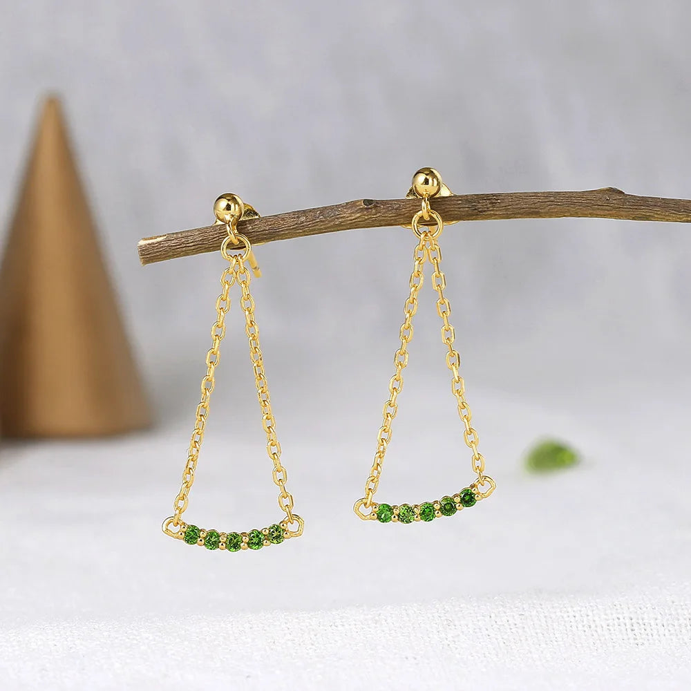 Boucles d’oreilles Vintage Vert Impérial