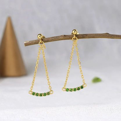 Boucles d’oreilles Vintage Vert Impérial