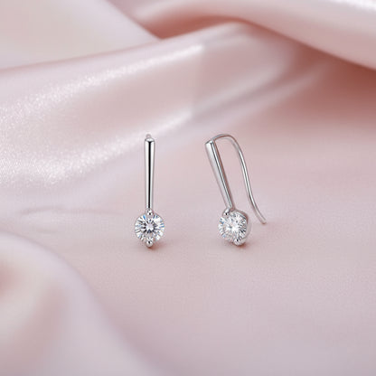 Boucles d'oreilles Pendantes Moissanite
