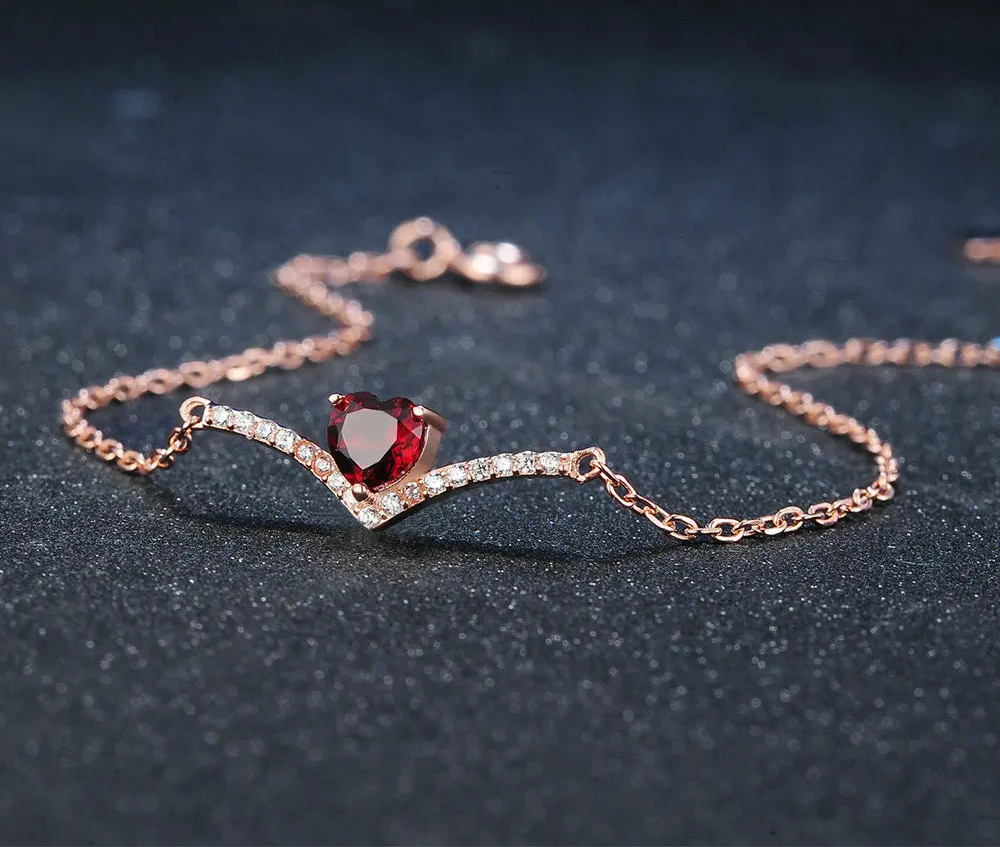 Bracelet Cœur Rouge