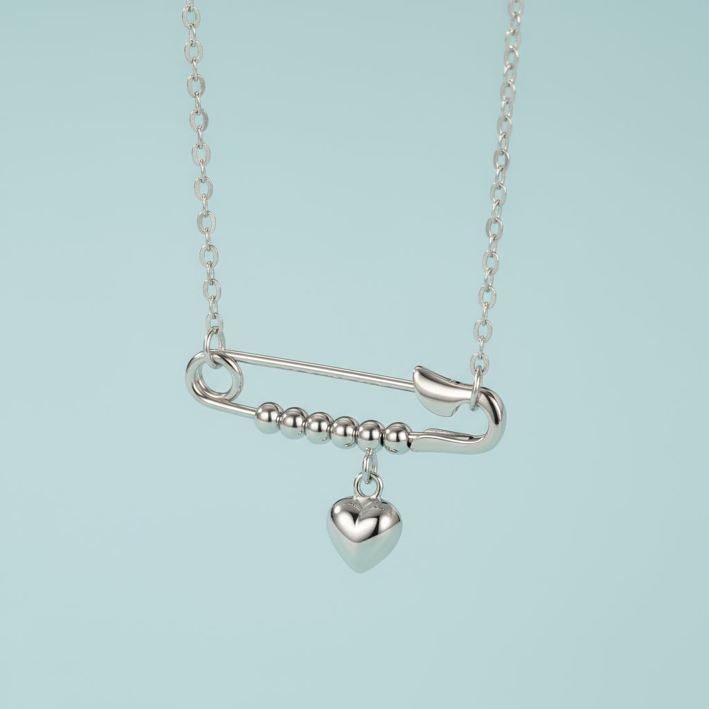 Collier Argent Épingle à Nourrice