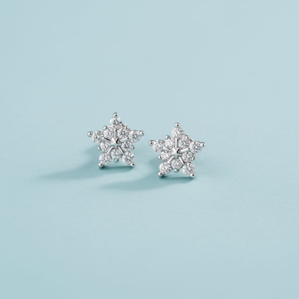 Boucles d'oreilles Flocon de neige