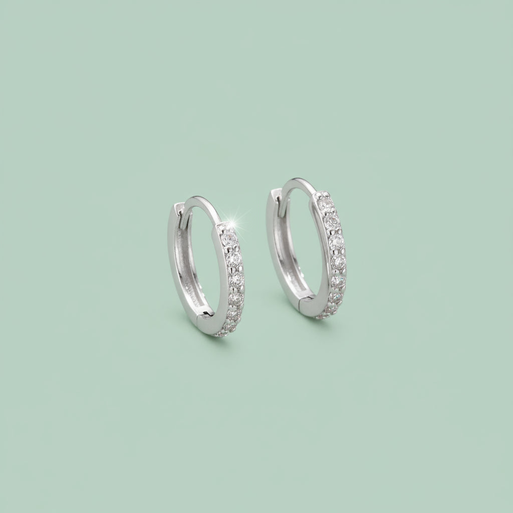 Boucles d'oreilles Moissanite Créoles